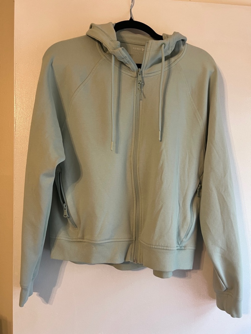 Old Navy Light Sage Green Zip-Up Hoodie Jacket